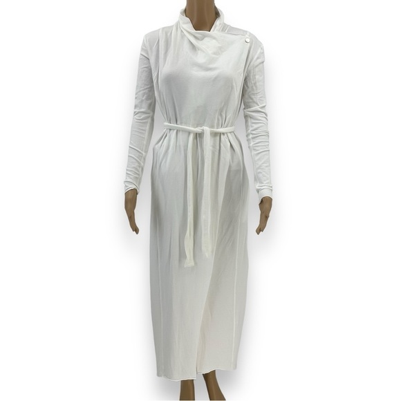 Lunya The Robe Stretch Pima Cotton & Modal Rob White Long Size XS / S Small - Picture 4 of 13